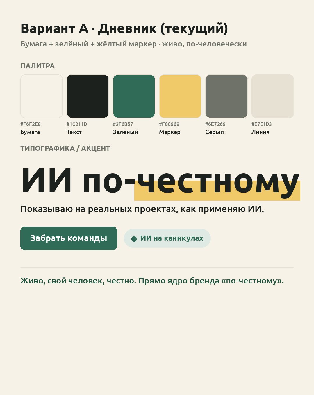 Страница дизайн-системы блога